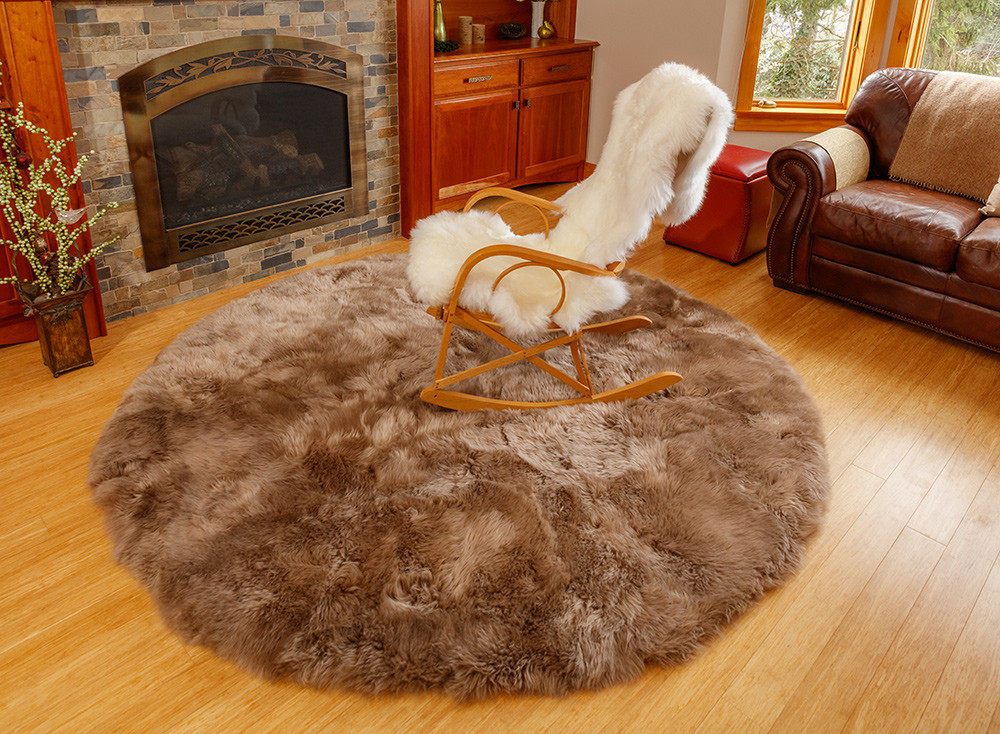 Round Sheepskin Rug