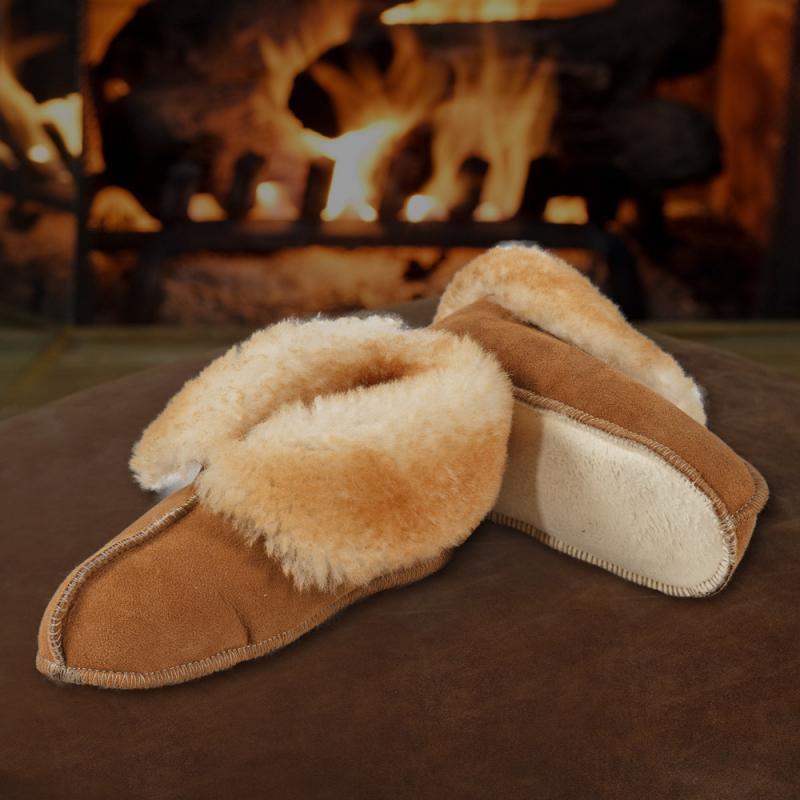 sheepskin slippers with heel