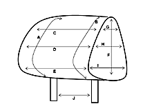 Headrest Cover Measurements