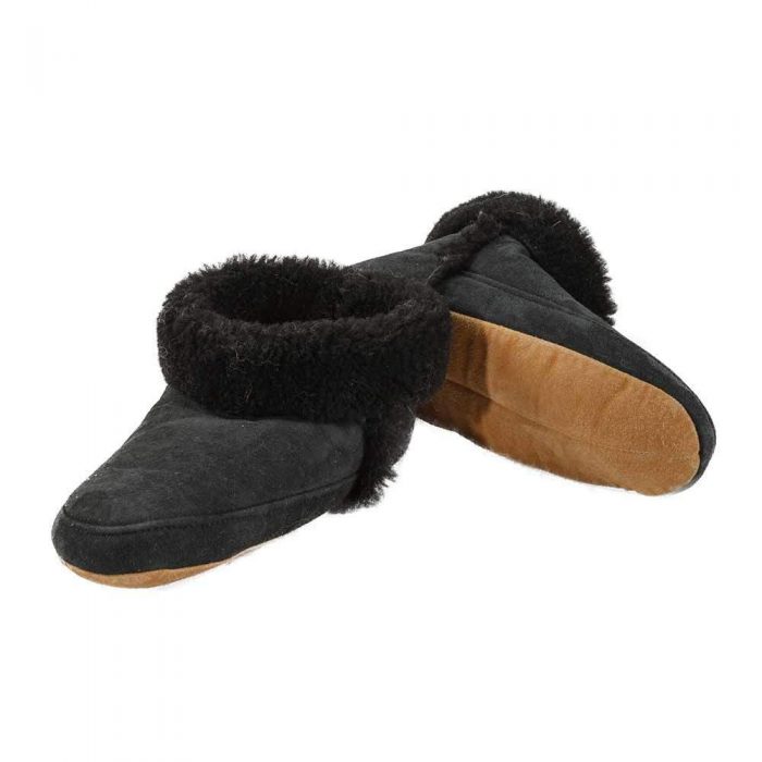 black sheepskin slippers ladies