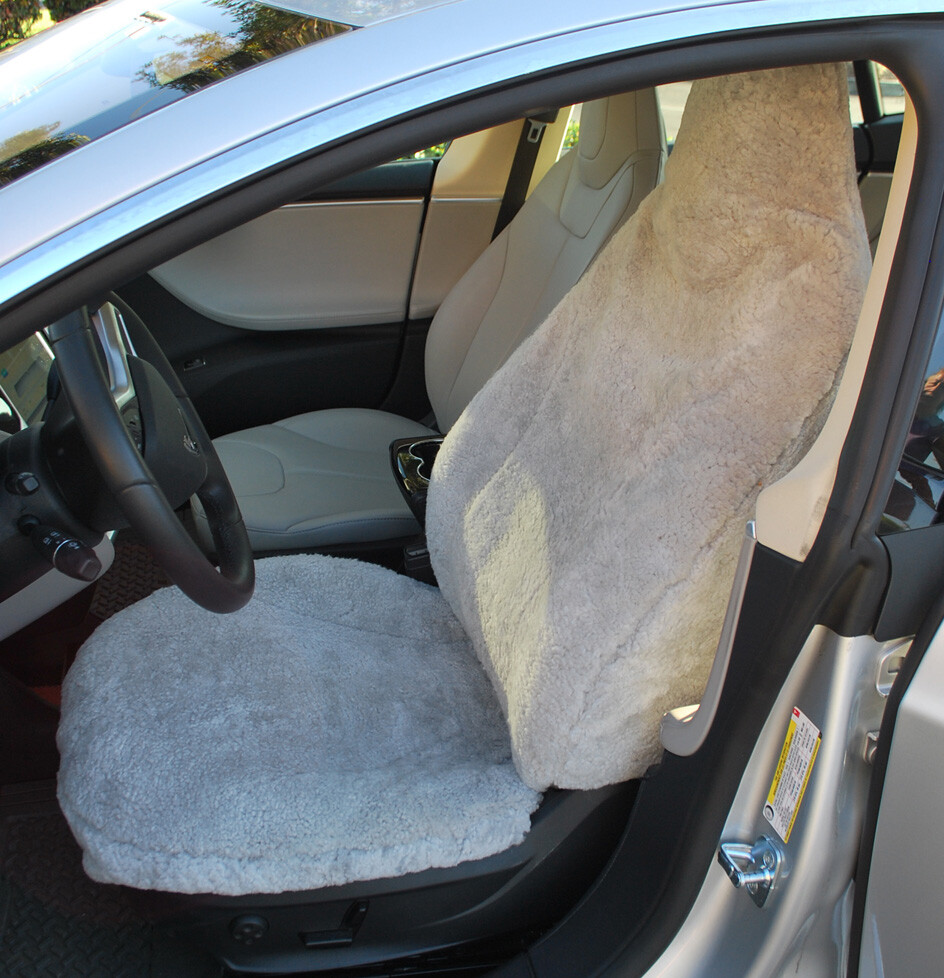 LLB Genuine Sheepskin Car Seat Cushion Seat Covers for Cars Trucks