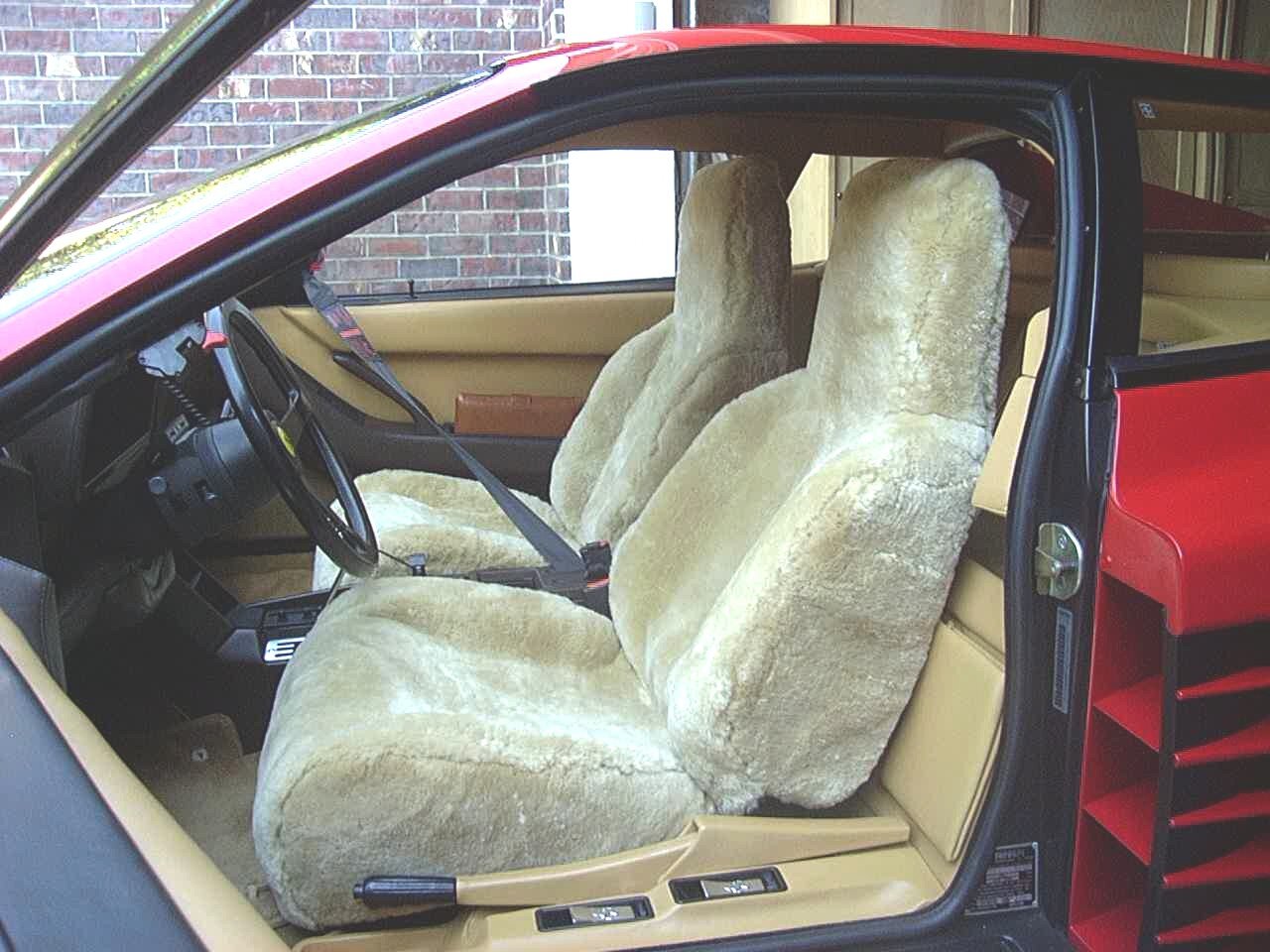 Car Seat Cover Plush Automotive Interior Faux Wool Car Seat