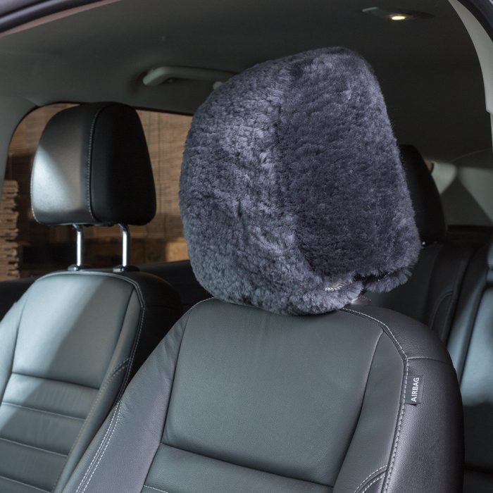Australian Sheepskin Highback Seat Covers – 1 Pair Black Genuine Sheepskin Car Seat Covers