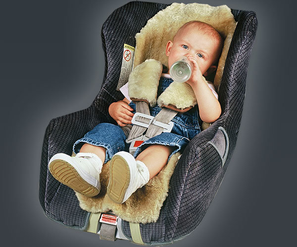Child Car Seat Strap Covers Car Chair Pram Stroller Fox Deer Friends Blue 