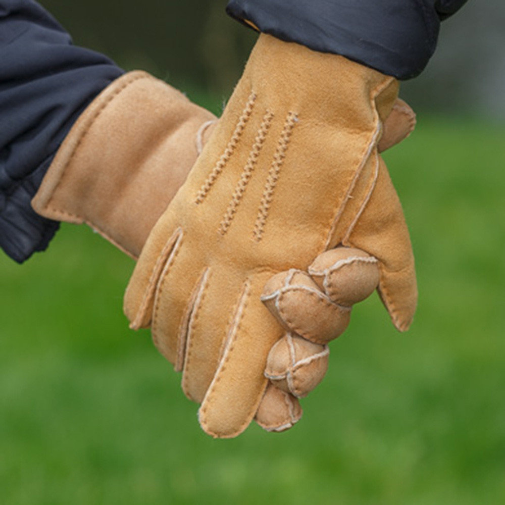 Genius Sheepskin 5 Finger Half Gloves For Men Thin From