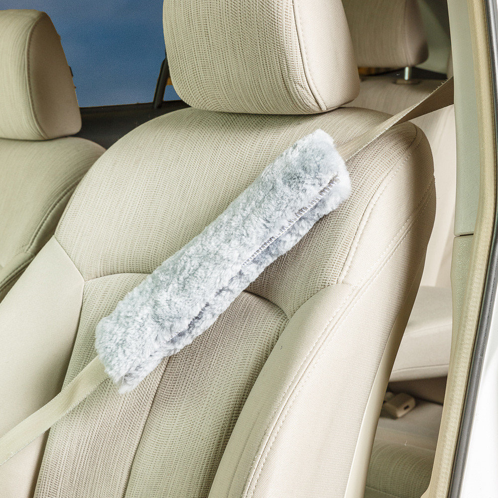 Sheepskin Seat Belt Shoulder Pad for Car 2 Packs at Rs 698/pair
