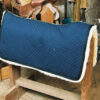 Engel Sheepskin Western Saddle Blanket Completely Lined Blue