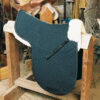 Dressage Numnah with Pommel Roll and Partial Lining Black