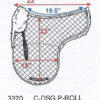 Dressage Numnah with Pommel Roll and Partial Lining Black - Image 2