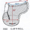 All Purpose Numnah with Pommel Roll and Partial Lining Black - Image 2
