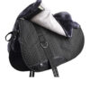 Western Sheepskin Lined Bareback Pad - Large Charcoal - Image 2
