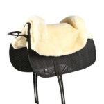 Western Sheepskin Bareback Pad - Large Black Medical