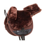English Sheepskin Lined Bareback Pad - Medium Brown
