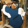 All Purpose Numnah with Pommel and Cantle Roll Partial Lining White - Image 3