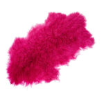 Tibetan Lambskin Pelt Rug Magenta