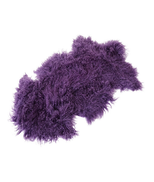 Genuine Tibetan Sheepskin Lambskin Rug – Natural Multi-Color, 28" X 22", Handmade