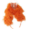 Tibetan Lambskin Boa Scarf Pumpkin Orange