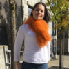 Tibetan Lambskin Boa Scarf Pumpkin Orange - Image 2